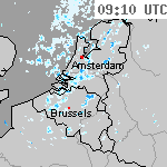 Radarbeelden van Nederland 10:40 UTC