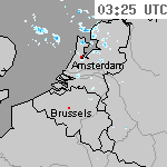 Radarbeelden van Nederland 04:55 UTC