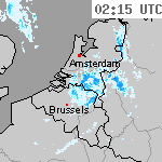 Radarbeelden van Nederland 03:45 UTC