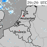 Radarbeelden van Nederland 21:50 UTC