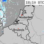 Radarbeelden van Nederland 19:40 UTC