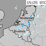 Radarbeelden van Nederland 16:55 UTC