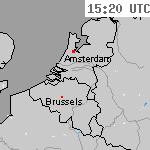 Radarbeelden van Nederland 16:50 UTC