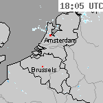 Radarbeelden van Nederland 19:35 UTC