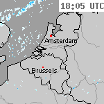 Radarbeelden van Nederland 19:35 UTC