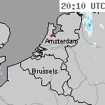 Radarbeelden van Nederland 21:40 UTC
