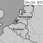 Radarbeelden van Nederland 21:40 UTC