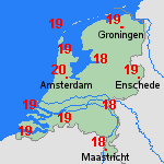 Verwachting za, 22-08 Nederland