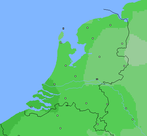 Bewolking Nederland