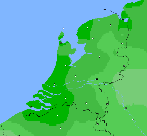 Bewolking Nederland