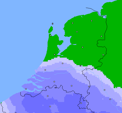 Neerslag (24 uur) Nederland