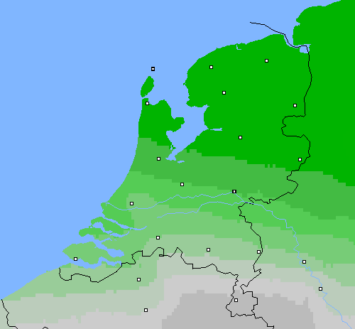 Bewolking Nederland